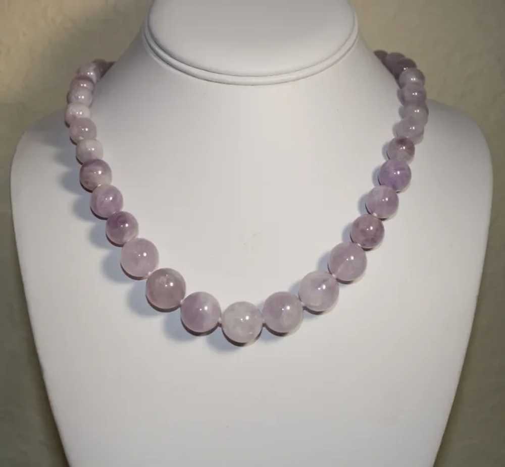 Lavender Jade Necklace 14k Gold - image 6