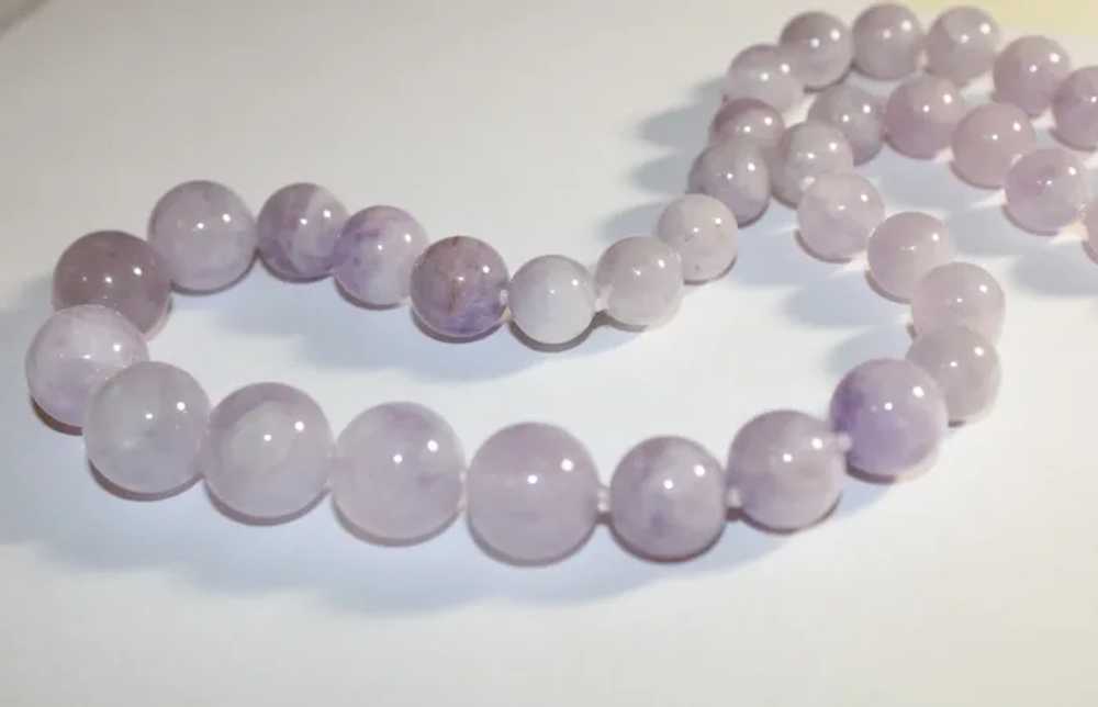 Lavender Jade Necklace 14k Gold - image 8