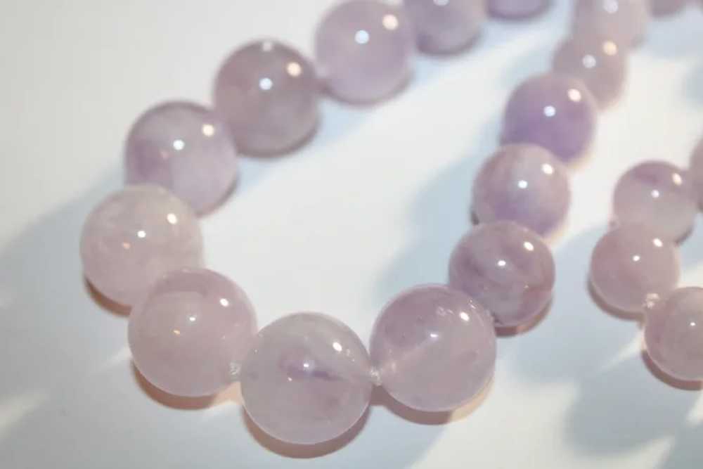 Lavender Jade Necklace 14k Gold - image 9