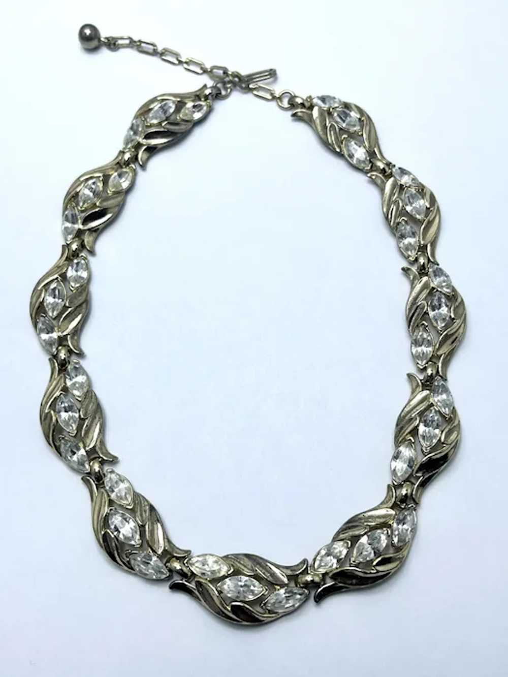 Vintage Trifari Rhinestone Necklace - image 3