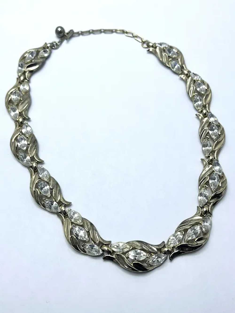 Vintage Trifari Rhinestone Necklace - image 4