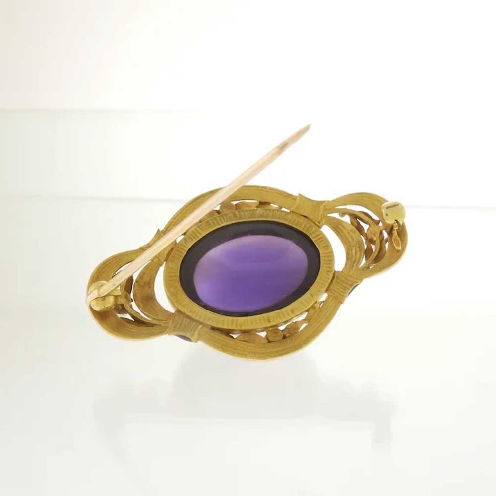 Vintage Edwardian-Style Amethyst, Pearl & Enamel … - image 4