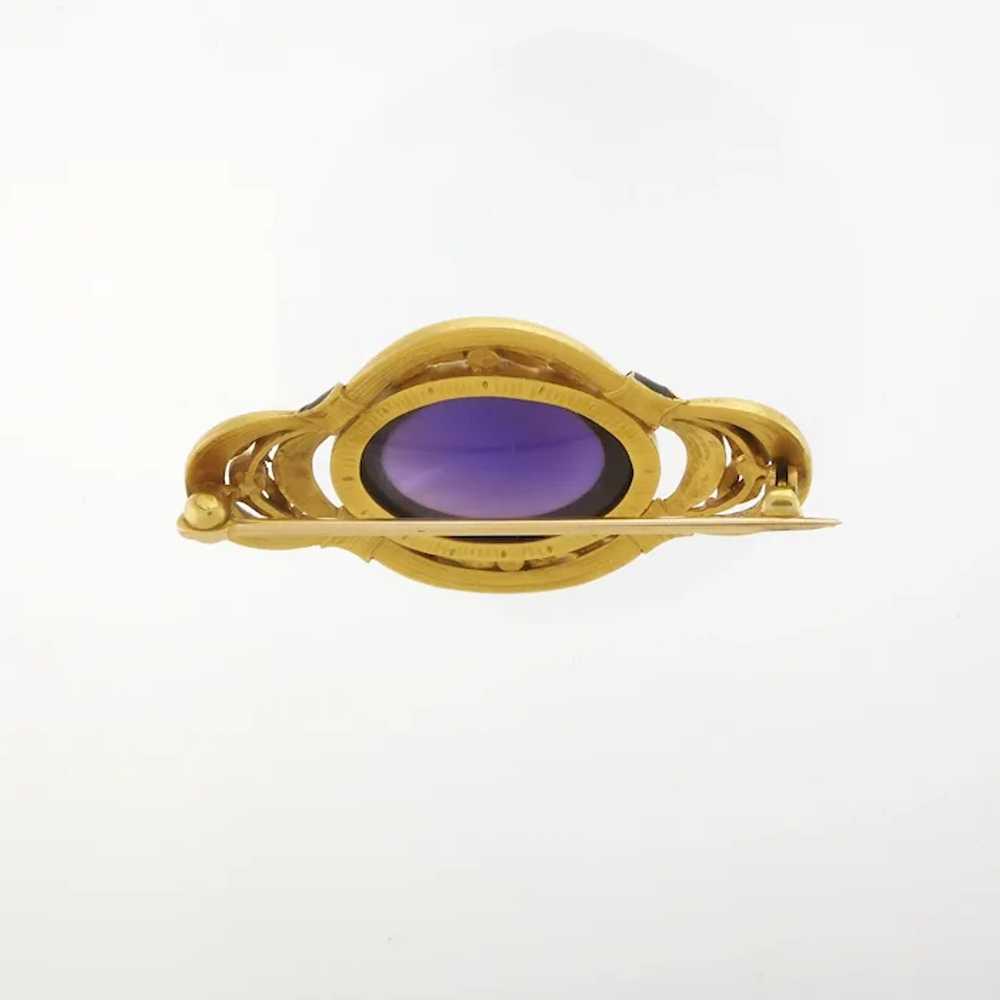 Vintage Edwardian-Style Amethyst, Pearl & Enamel … - image 5