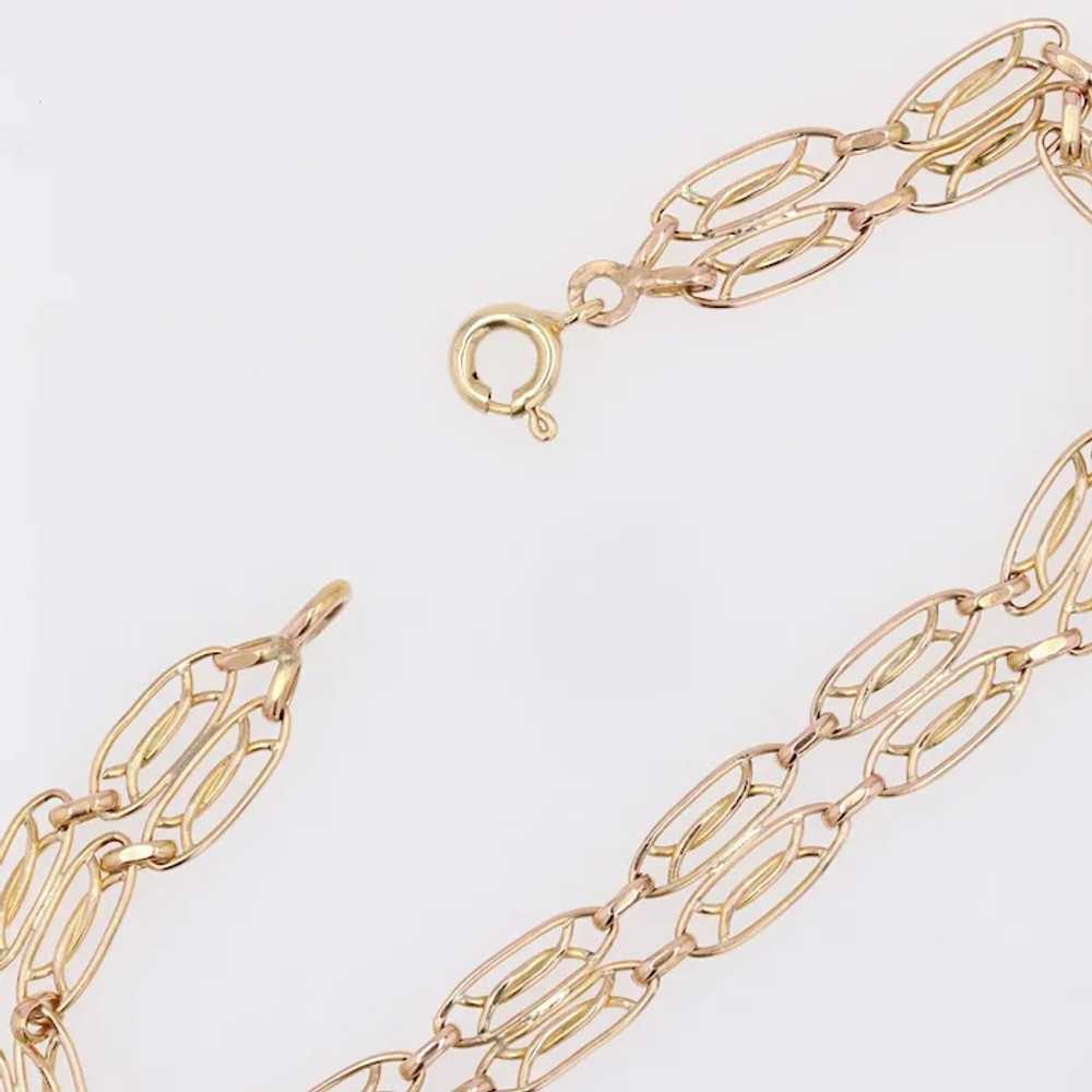French 20th Century 18 Karat Rose Gold Double Row… - image 3