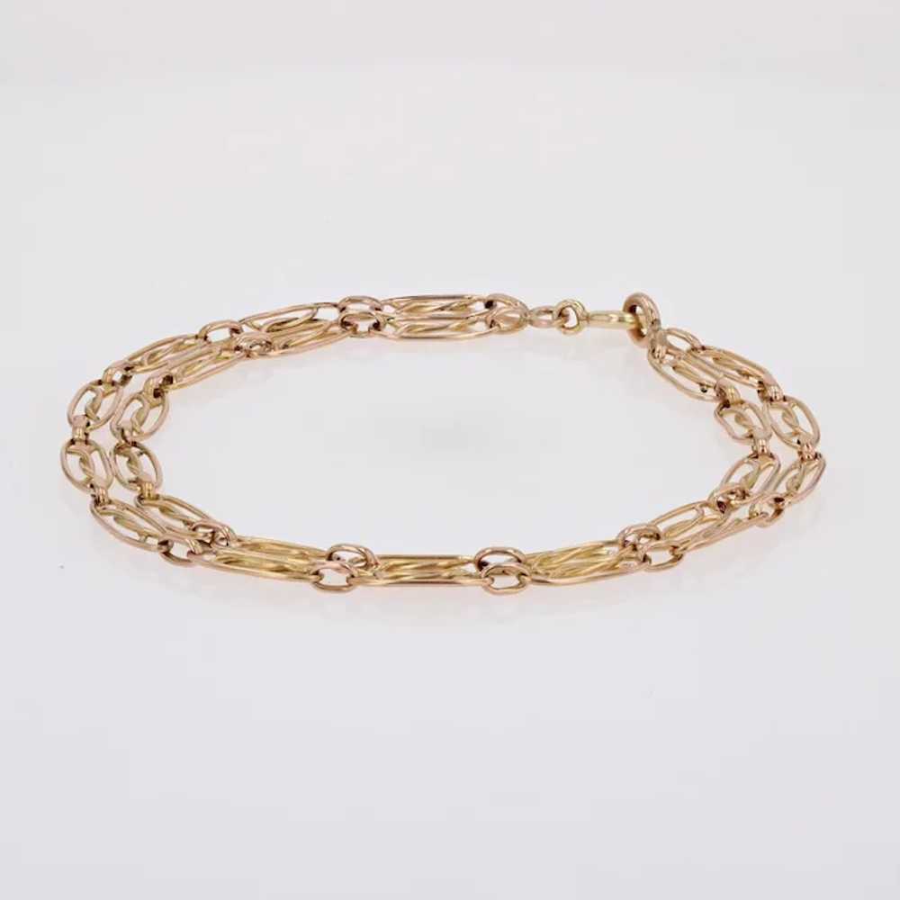 French 20th Century 18 Karat Rose Gold Double Row… - image 4