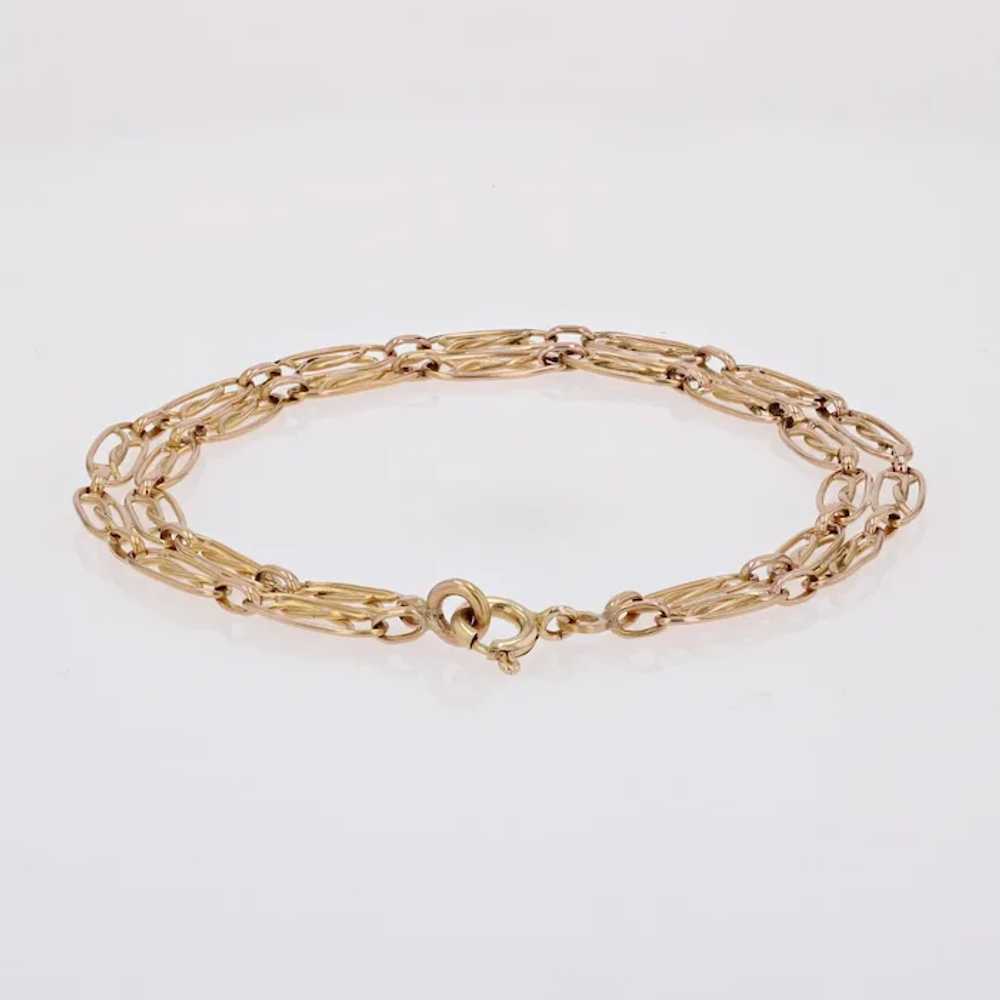 French 20th Century 18 Karat Rose Gold Double Row… - image 7