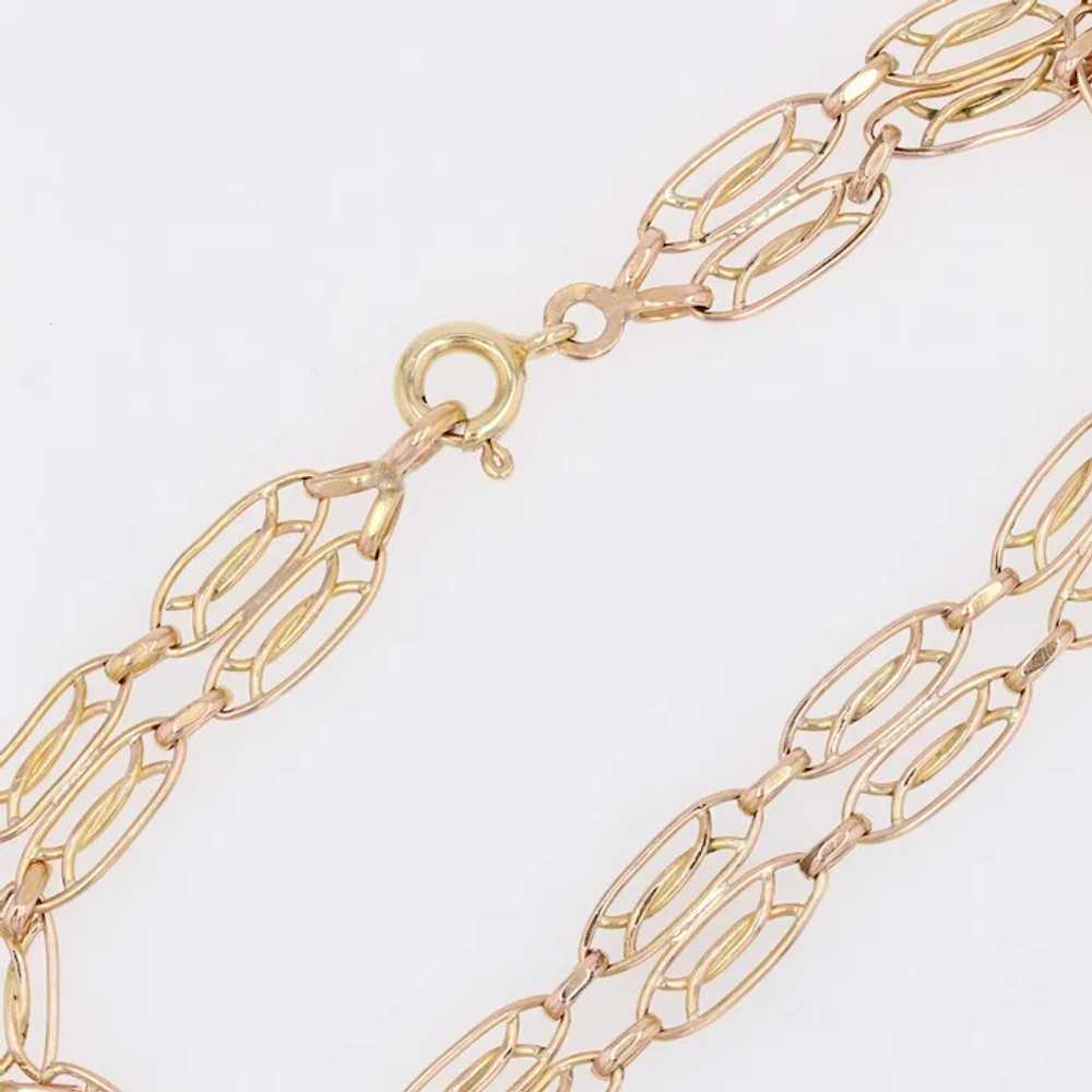 French 20th Century 18 Karat Rose Gold Double Row… - image 8