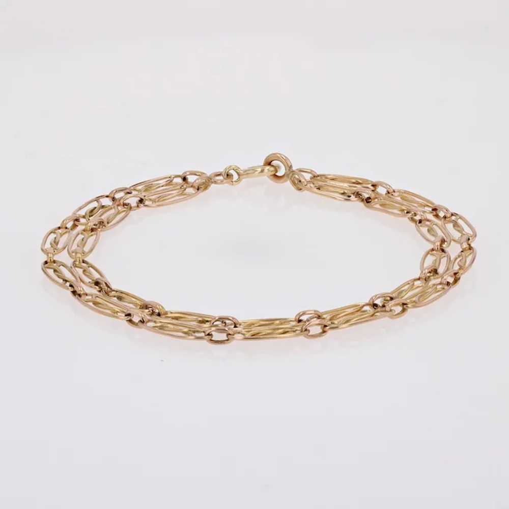 French 20th Century 18 Karat Rose Gold Double Row… - image 9