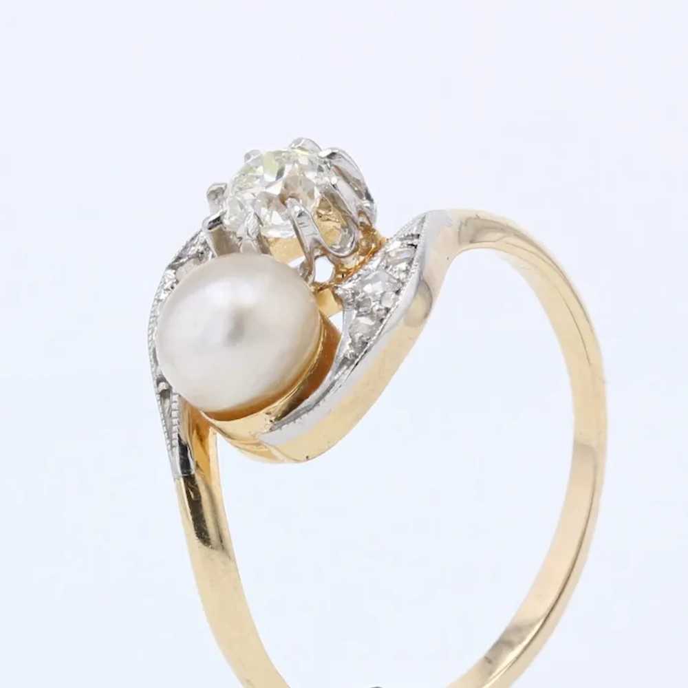 20th Century Natural Pearl Diamonds 18 Karat Yell… - image 10