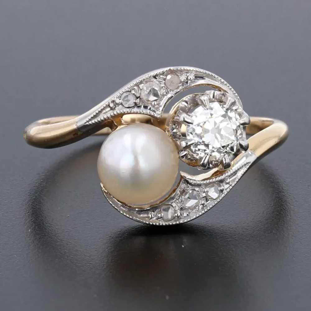 20th Century Natural Pearl Diamonds 18 Karat Yell… - image 3