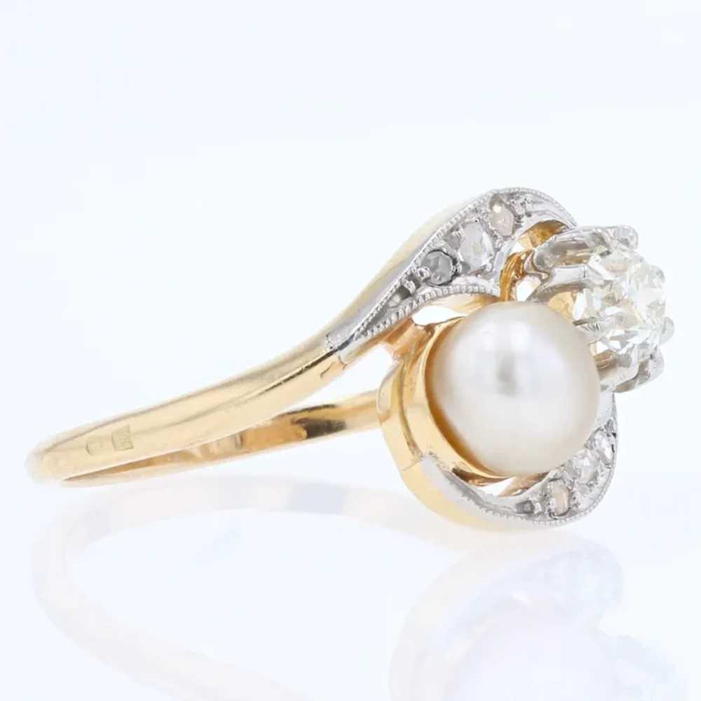 20th Century Natural Pearl Diamonds 18 Karat Yell… - image 7