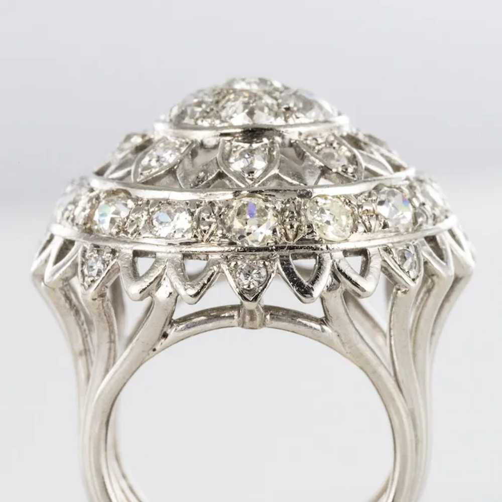 French 1960s 4.20 Carat Diamonds 18 Karat White G… - image 6