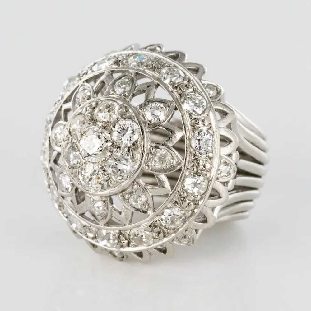 French 1960s 4.20 Carat Diamonds 18 Karat White G… - image 8