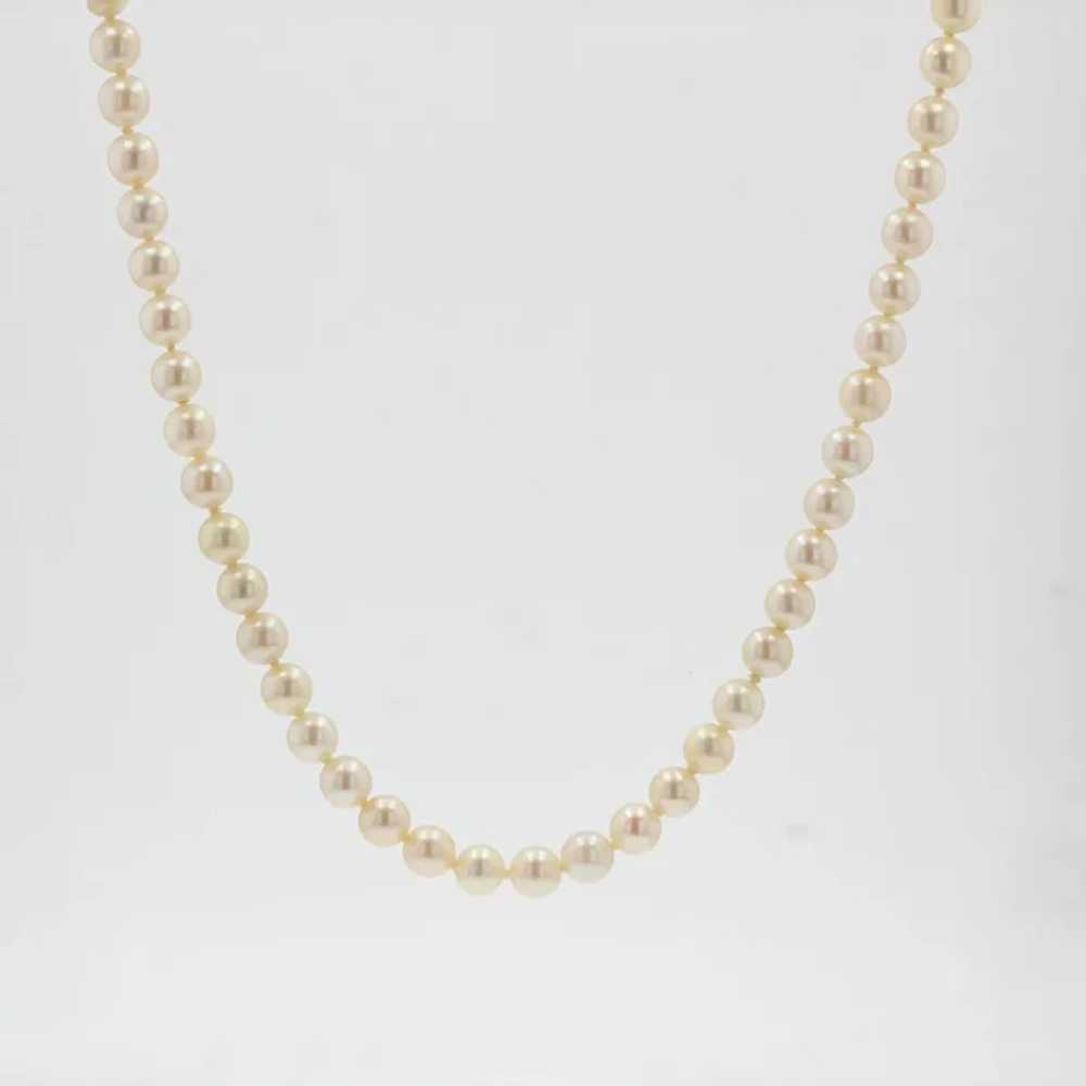 French 1950s Cultured Pearl Choker Necklace - image 10