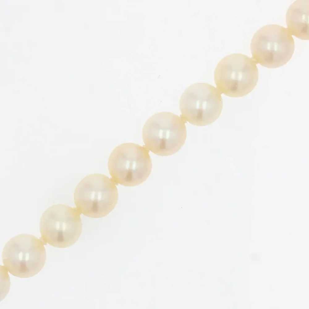 French 1950s Cultured Pearl Choker Necklace - image 7