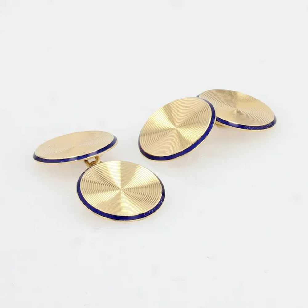 French, 20th Century, Enamel 18 Karat Yellow Gold… - image 10