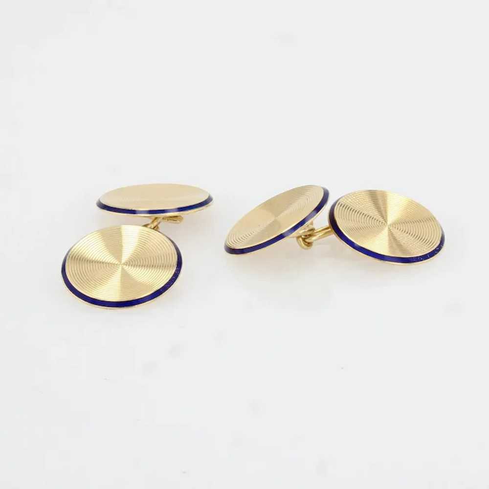 French, 20th Century, Enamel 18 Karat Yellow Gold… - image 4