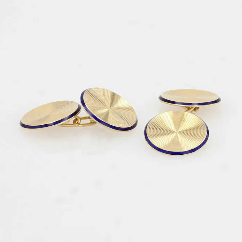 French, 20th Century, Enamel 18 Karat Yellow Gold… - image 9