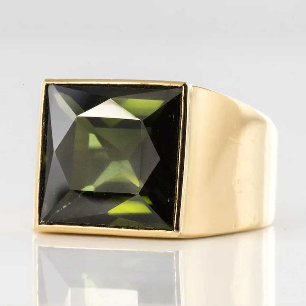 French 1935s 7.50 Carat Tourmaline 18 Karat Yello… - image 4