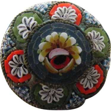 c.19teens Edwardian Winking Eye Micro Mosaic Pin … - image 1