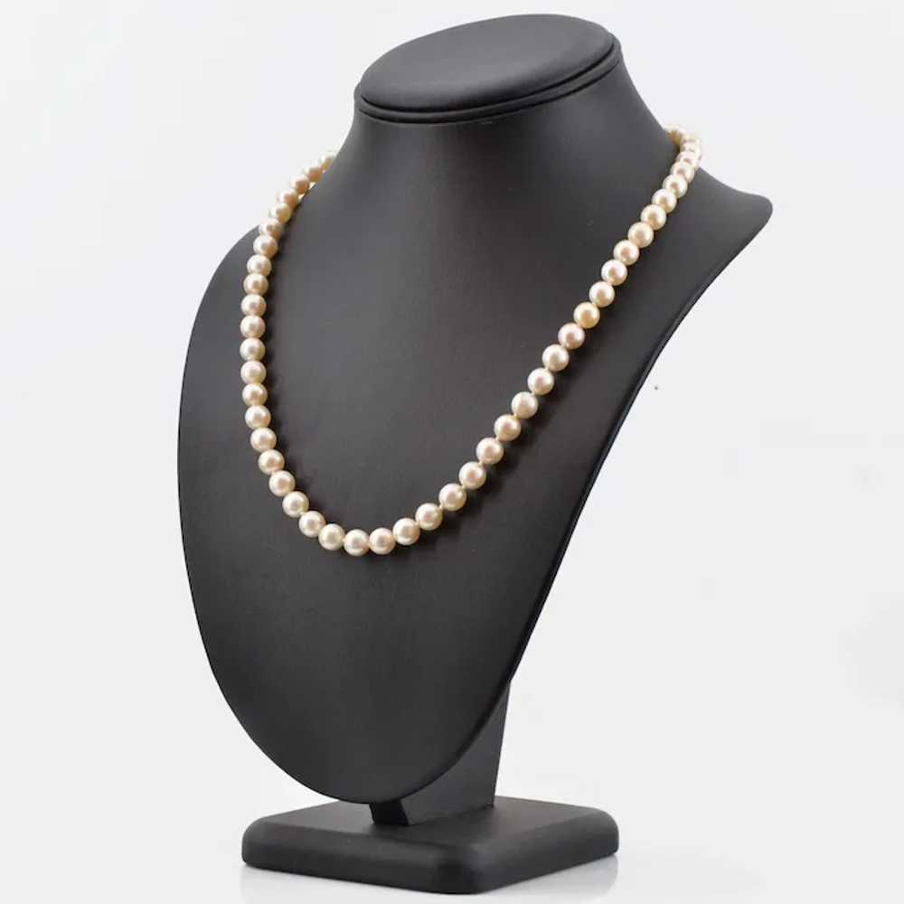 French 1950s Cultured Pearl Choker Necklace - image 7