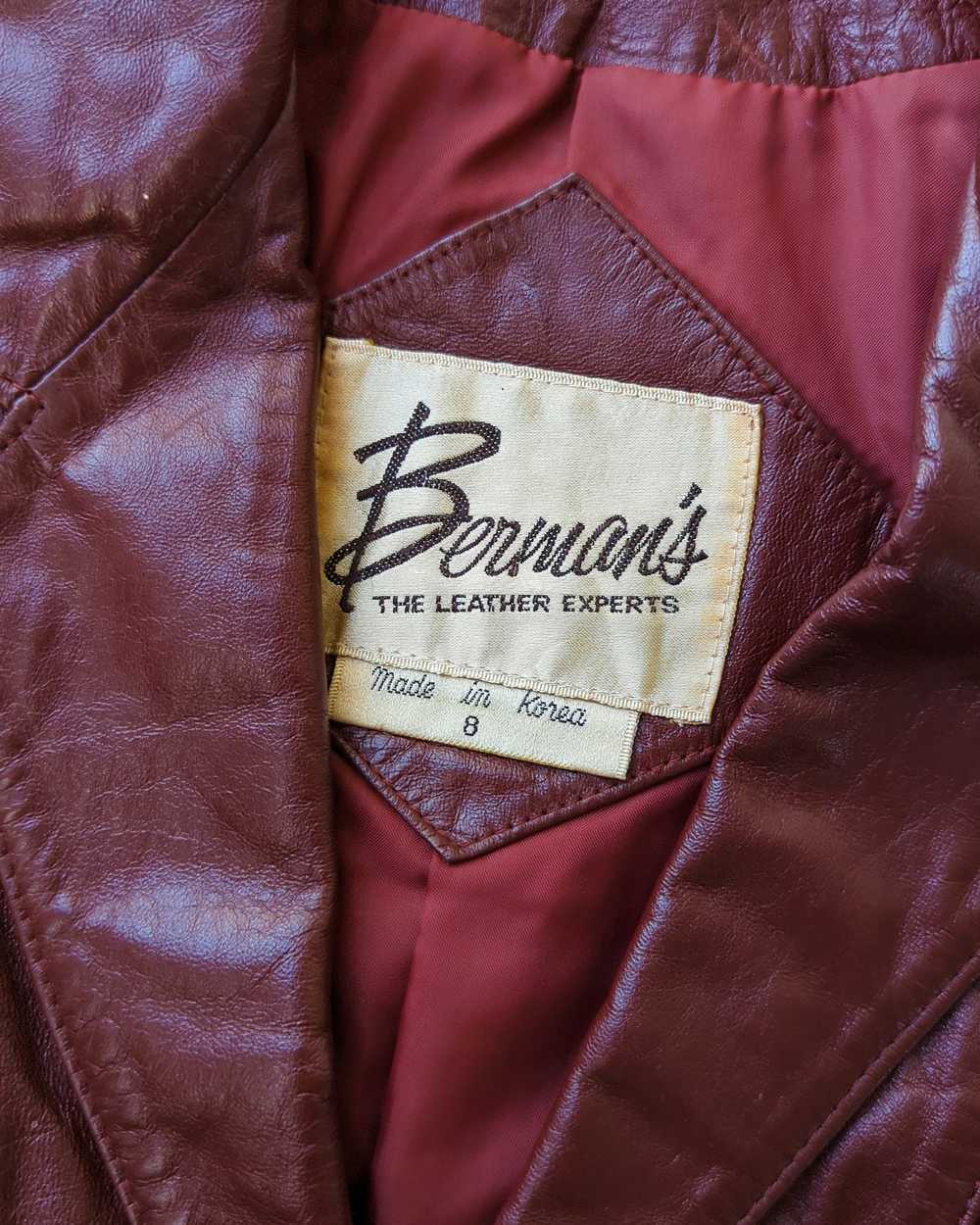 70s Oxblood Cropped Leather Jacket - image 6