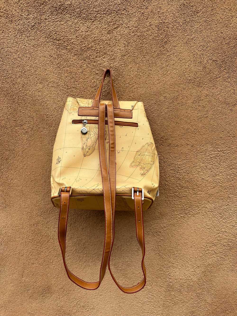Faux Pebble Grain Leather Map Backpack - image 3