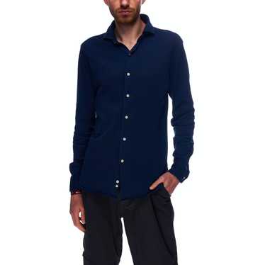 Boggi BOGGI Milano Shirt Blue Cotton Mens Regular… - image 1