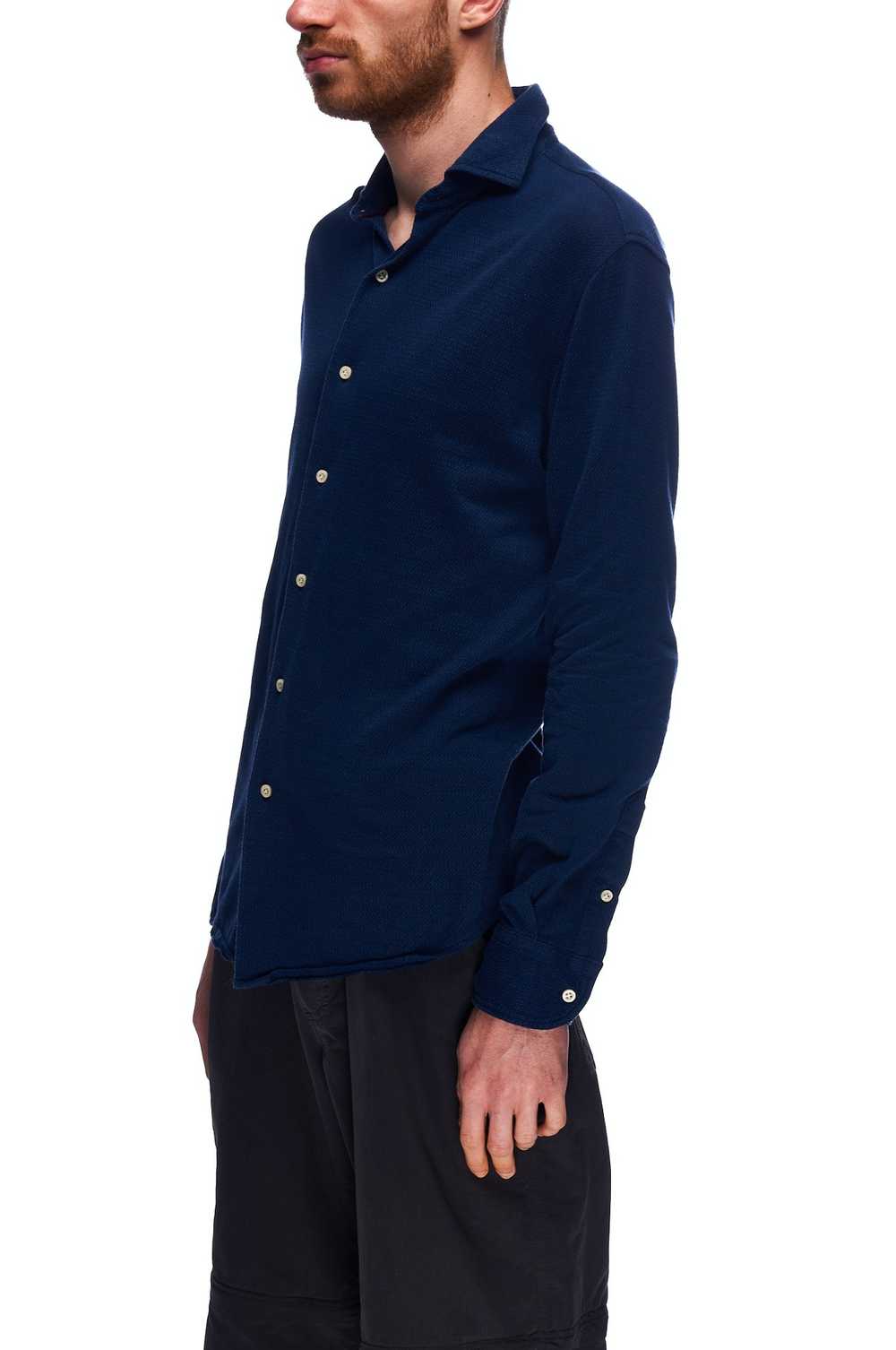 Boggi BOGGI Milano Shirt Blue Cotton Mens Regular… - image 3