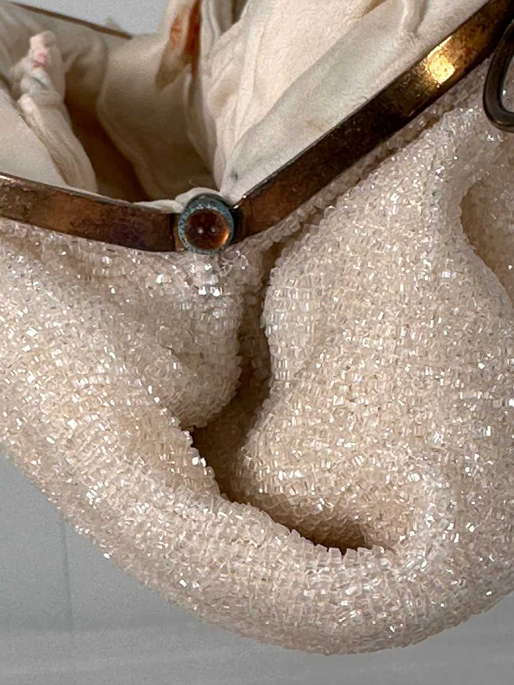 Fabulous Josef Off White Caviar Hand Beaded Bag W… - image 10