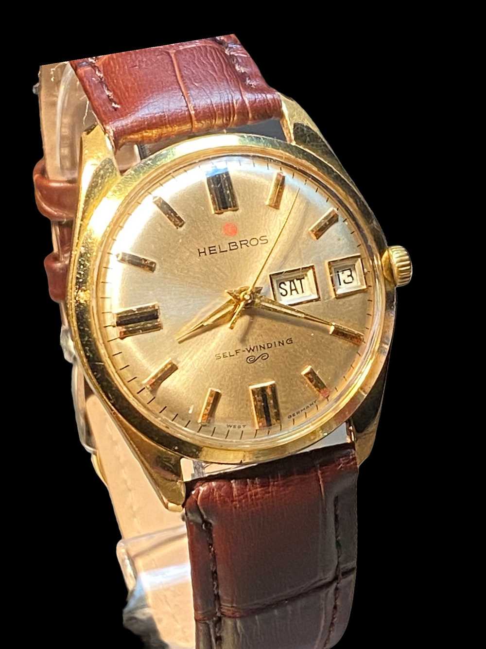 1960’s Helbros Self Winding Day Date Gents Dress … - image 1