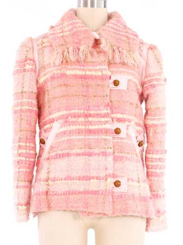 1960s Courreges Pink Mohair Tweed Jacket
