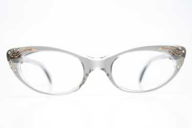 Unused Gray Rhinestone Cat Eye Glasses - image 1