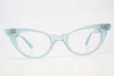 Unused Baby Blue Cat Eye Glasses Vintage - image 1