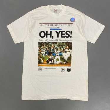 Men's Atlanta Braves '47 Gray Archive Ringer T-Shirt