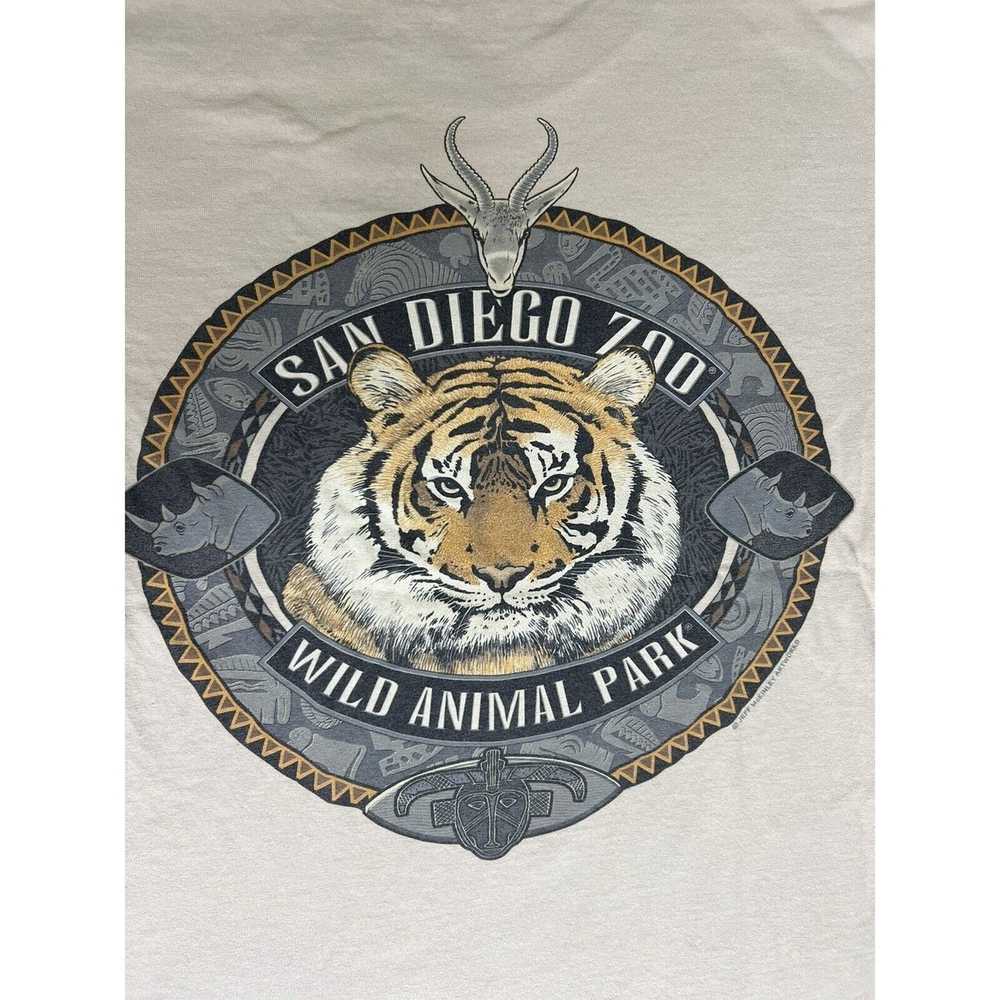 Gildan × Vintage Vintage San Diego Zoo T-Shirt Ti… - image 9