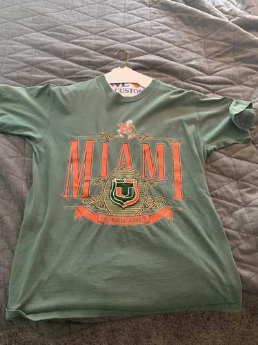 Vintage University of Miami Hurricanes T Shirt Tee Made USA -  Hong Kong