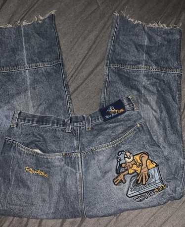 Streetwear × Vintage 90’s raw blue ABR jeans