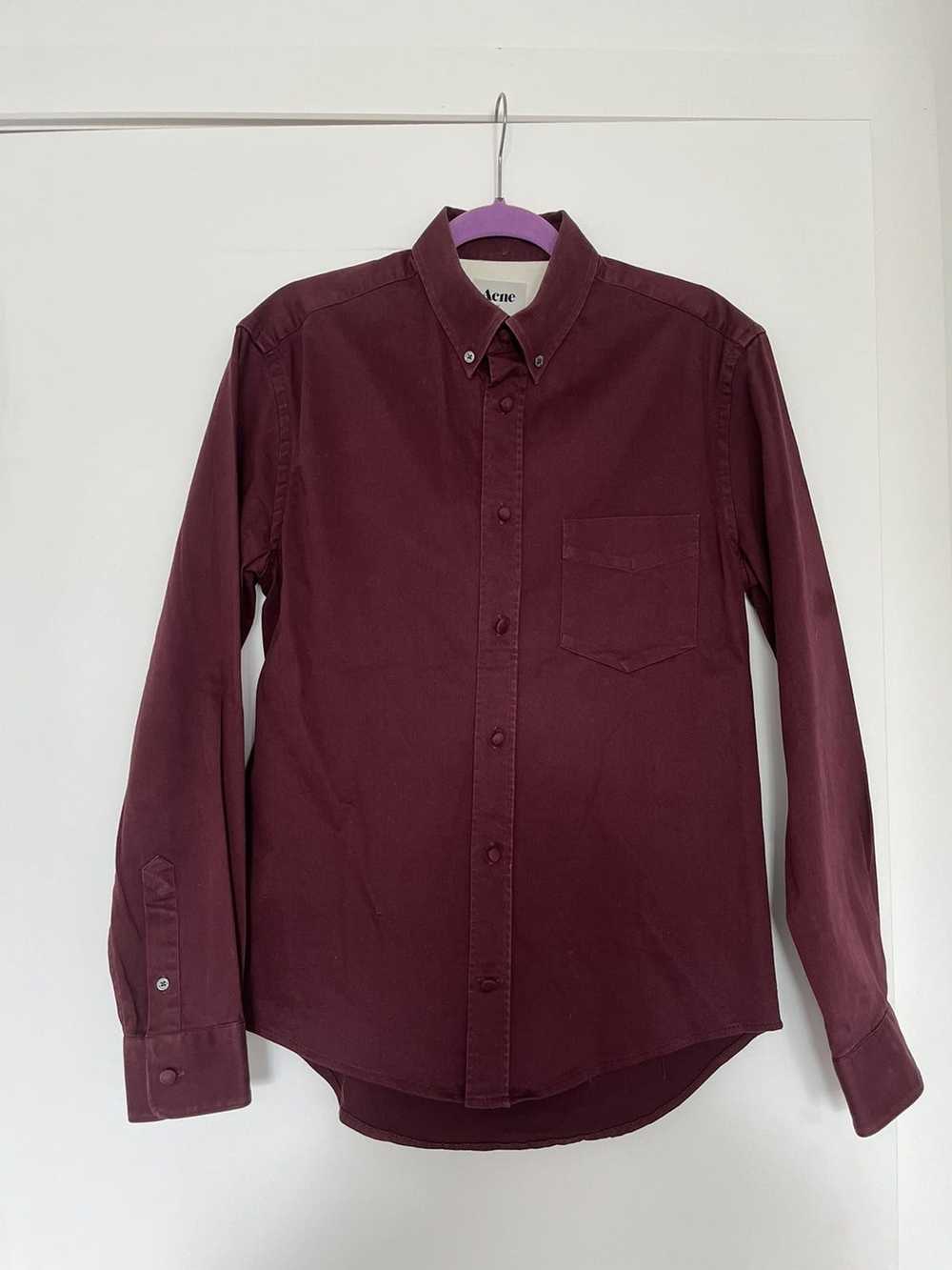 Acne Studios Acne Isherwood shirt - burgundy - image 1