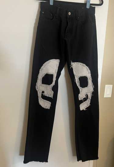 MNML × Streetwear × Vintage Black Skull Denim Jean