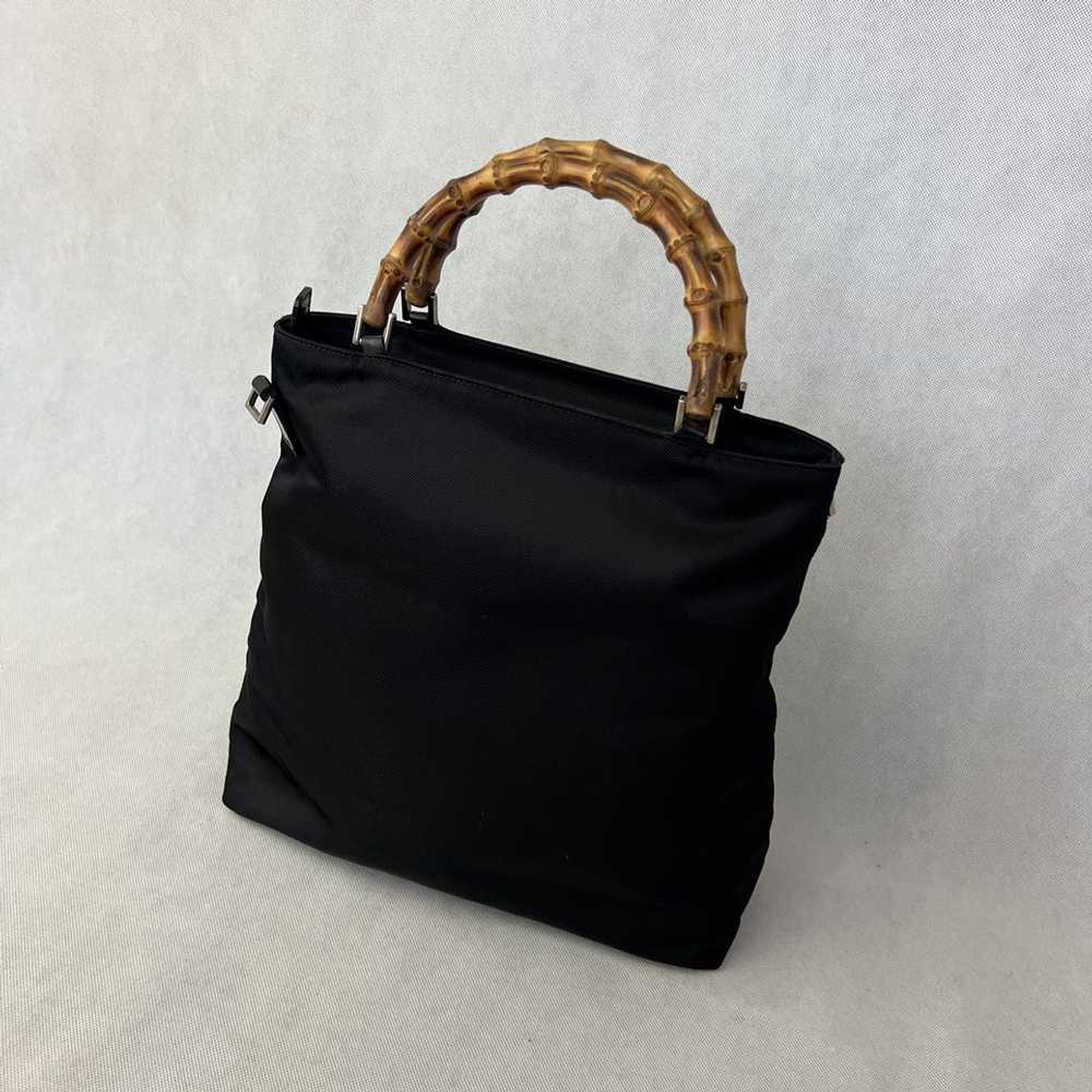 Gucci Gucci Black bamboo wood Authentic vintage b… - image 2