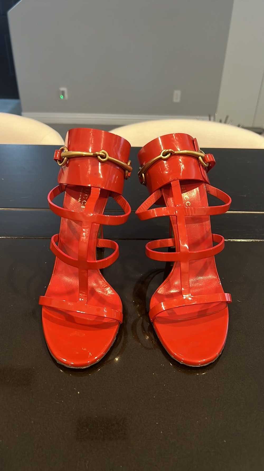 Gucci Ursula Horsebit Ankle-Strap Sandals - Gem