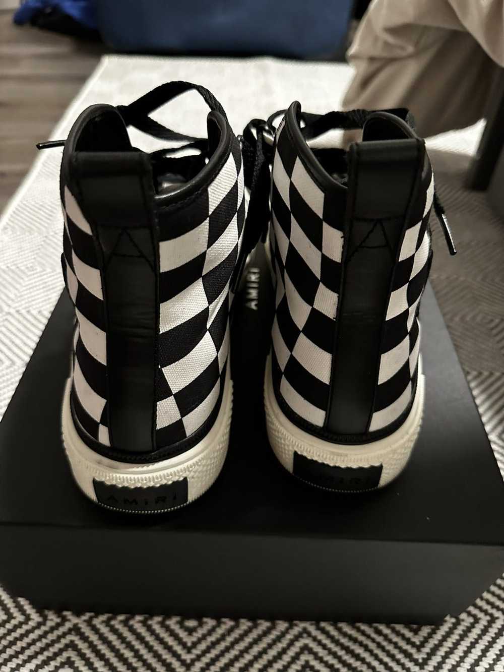 Amiri Amiri Court Checkered High-Top Sneakers - image 3