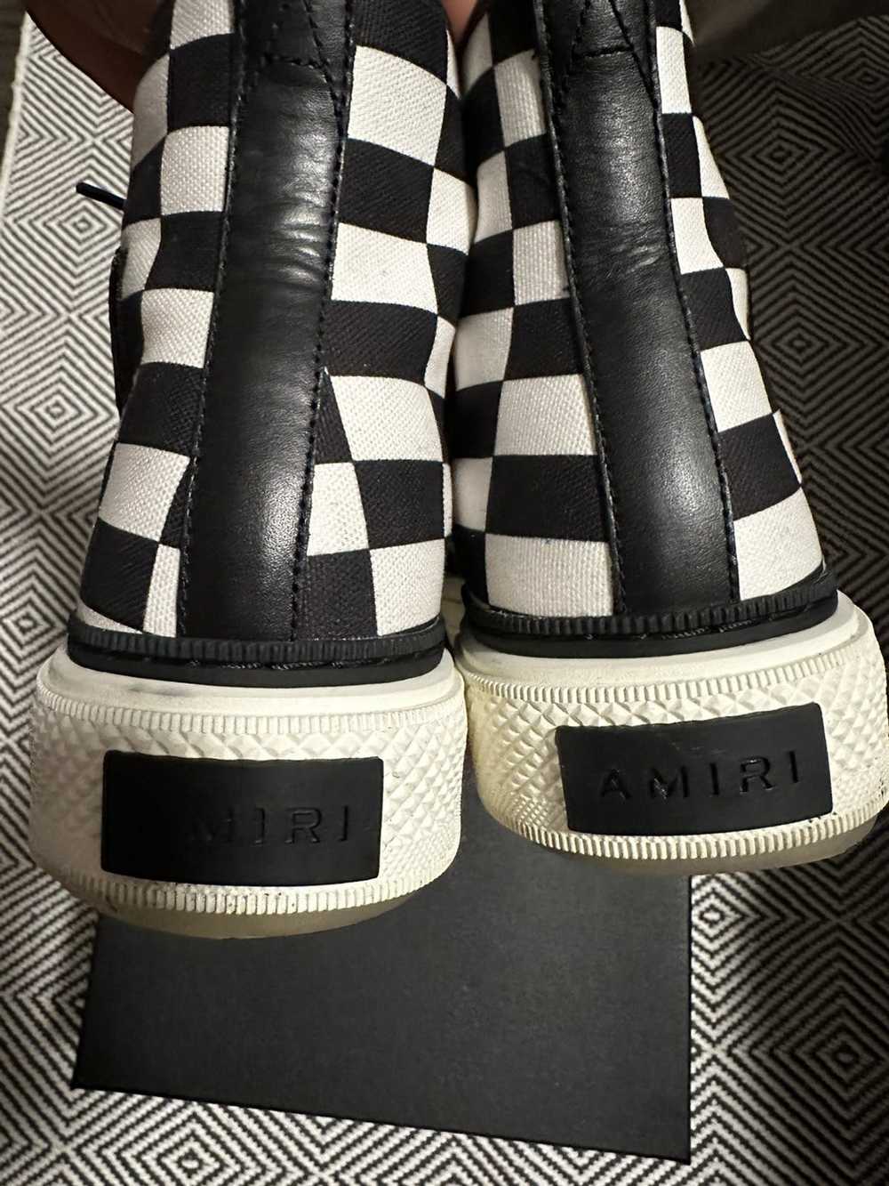 Amiri Amiri Court Checkered High-Top Sneakers - image 4