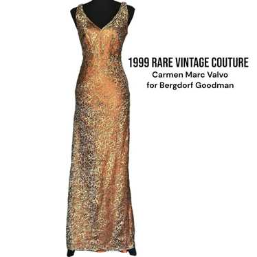 Vintage Vintage silk gown Carmen Marc Valvo for B… - image 1