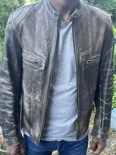 Leather biker jacket Levi's Vintage Clothing Brown size M International in  Leather - 17393079