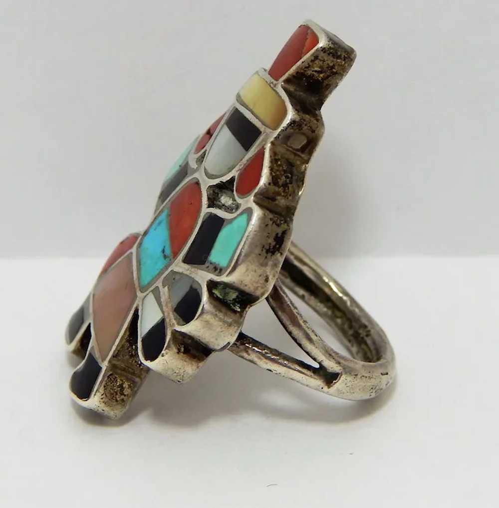 Vintage Zuni Ernest Zunie Sterling Silver Turquoi… - image 3