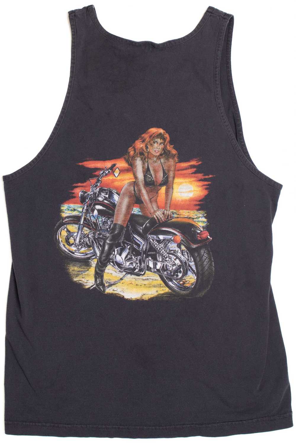 Waikiki Beach Motorcycle Woman T-Shirt - image 3