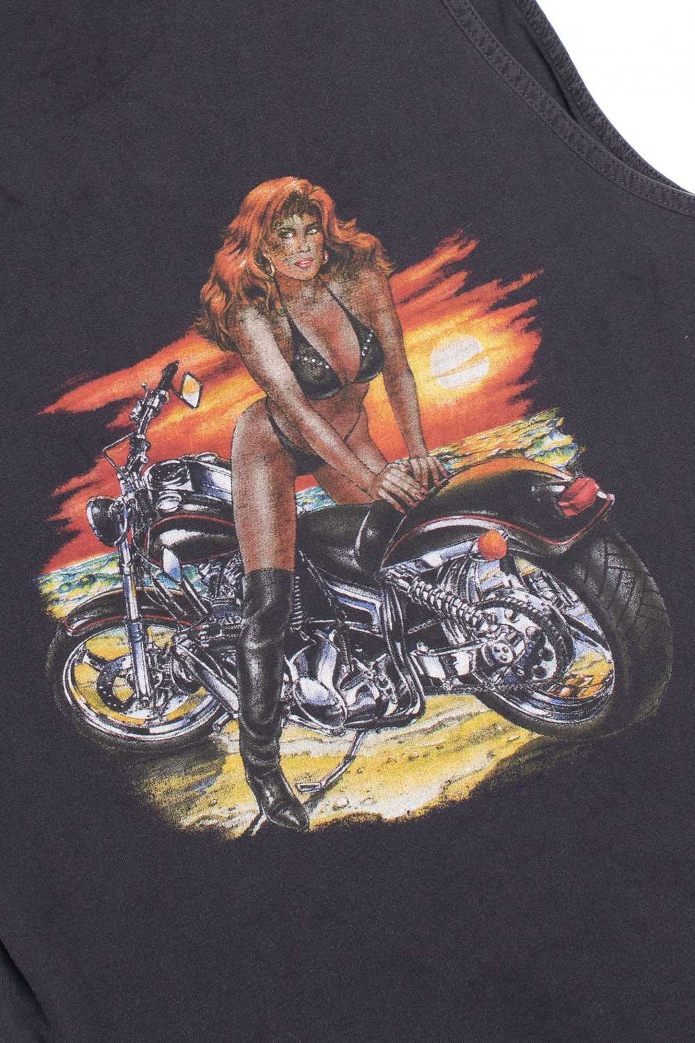 Waikiki Beach Motorcycle Woman T-Shirt - image 4