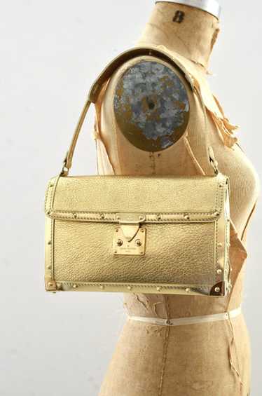 Louis Vuitton Verone Suhali Leather Lockit PM Taupe Canvas Shoulder Bag (ERX) 144010001207 Do